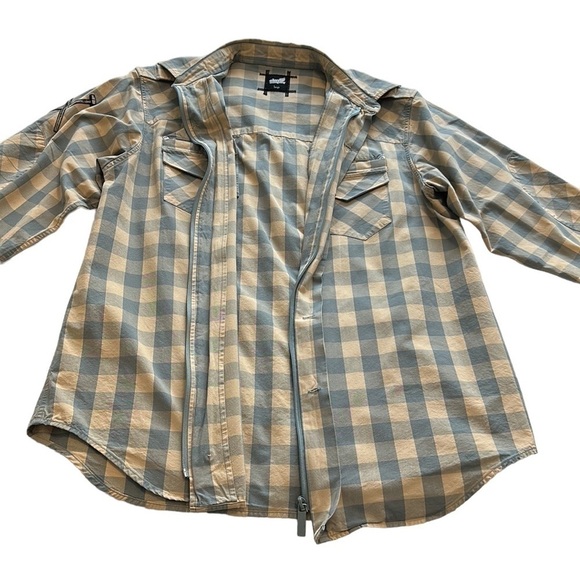 Elm Company Buffalo Plaid Zipper / Button Up Shirt Jacket - Size Large - Picture 11 of 15